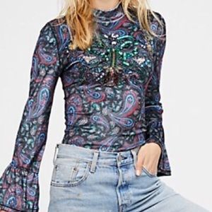 We the Free L’amour Velvet Sequin Top